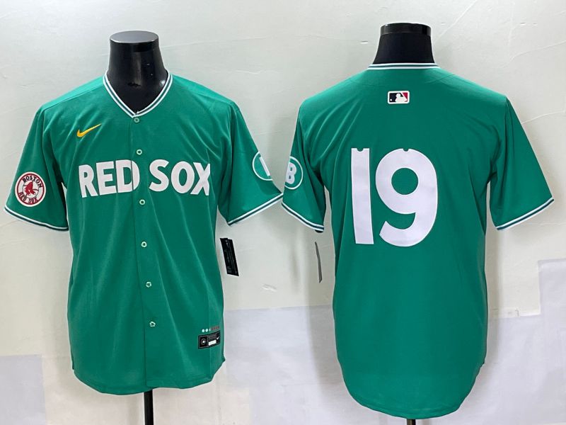 Men 2025 Boston Red Sox #19 No Name Dark Green Joint Name Nike MLB Jersey style 8->boston red sox->MLB Jersey